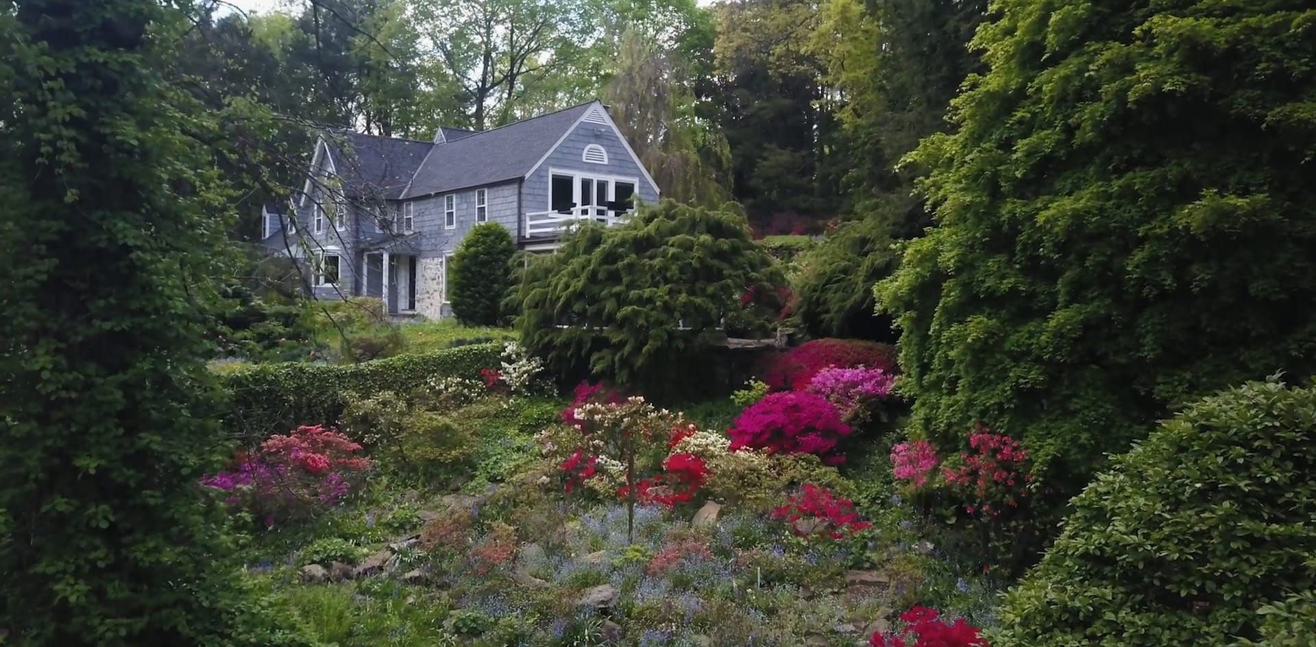 House and garden at Rocky Hills in Mt. Kisco, NY.